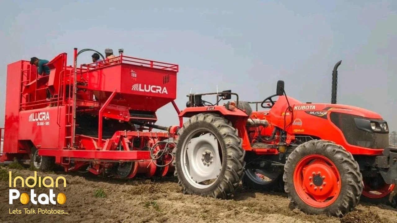 आलू खुदाई मशीन (पोटैटो हार्वेस्टर): LUCRA CH200-SRS का खेत में लाइव डेमो (वीडियो)