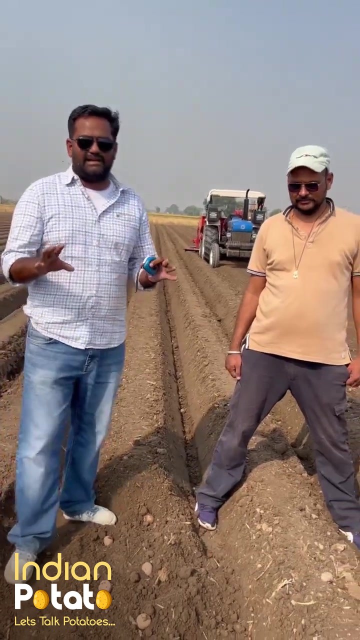 शक्तिमान-ग्रिम आलू प्लांटर से 30 इंच बेड पर बुवाई: हनुमानगढ़ से (वीडियो)