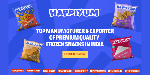 Happiyum the top frozen fries exporter of India