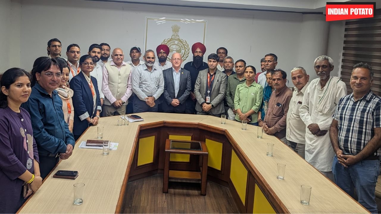 Simon Heck With Government officials in India